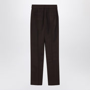 Jacquemus brown trousers in silk blend