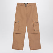 Jacquemus camel-coloured cargo trousers in cotton linen