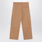 Jacquemus camel-coloured cargo trousers in cotton linen