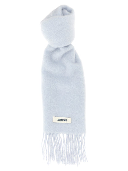 Jacquemus Lecharpe Carro Scarf — Light Blue Alpaca Blend