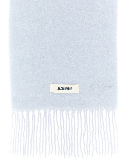 Jacquemus Lecharpe Carro Scarf — Light Blue Alpaca Blend