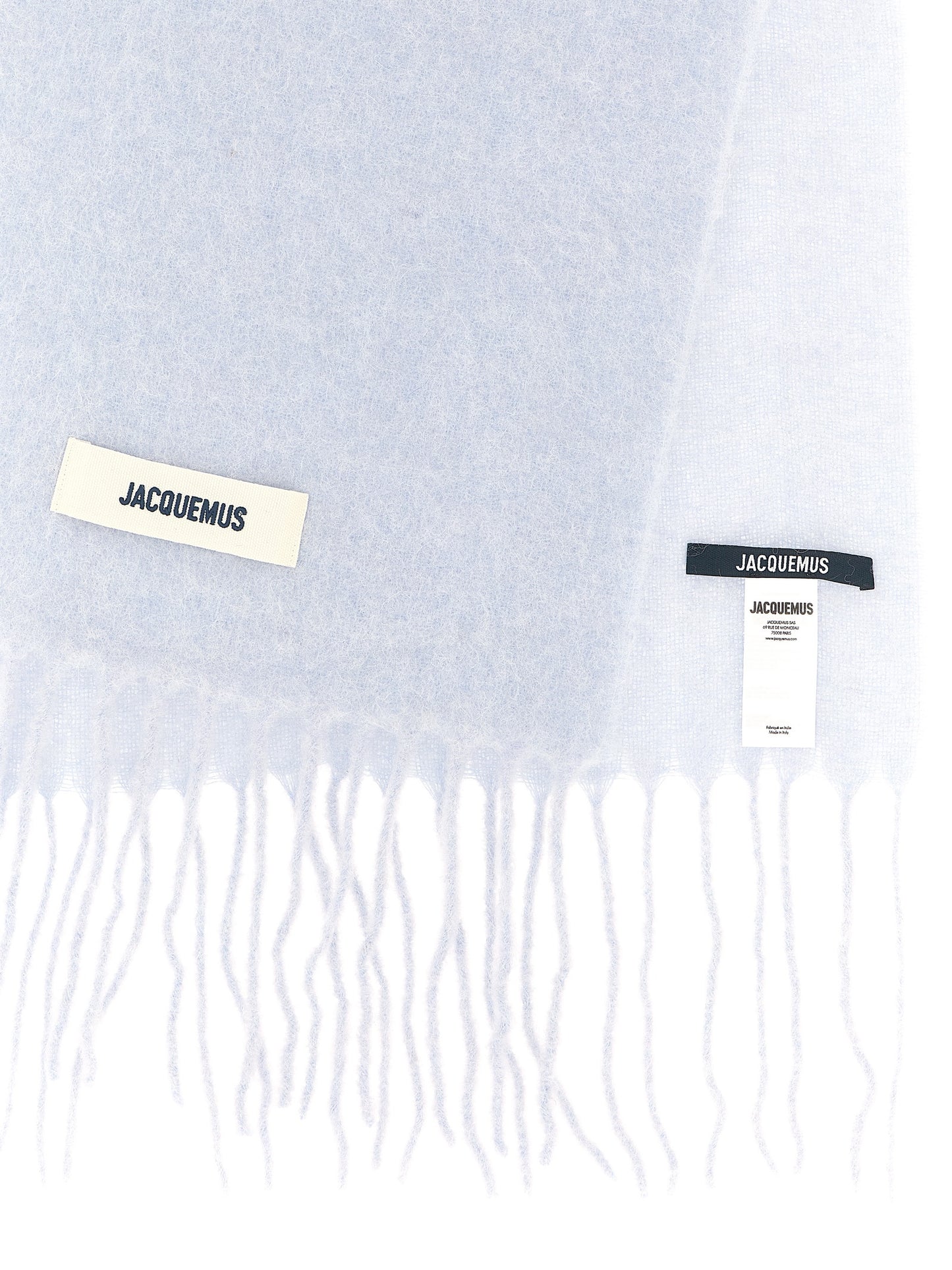 Jacquemus Lecharpe Carro Scarf — Light Blue Alpaca Blend