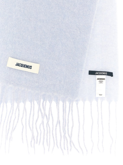 Jacquemus Lecharpe Carro Scarf — Light Blue Alpaca Blend