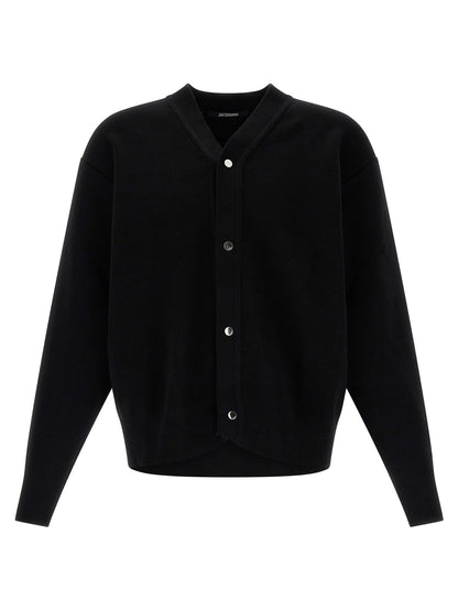 Jacquemus Le Cardigan Doppio Knitwear for Men — Black