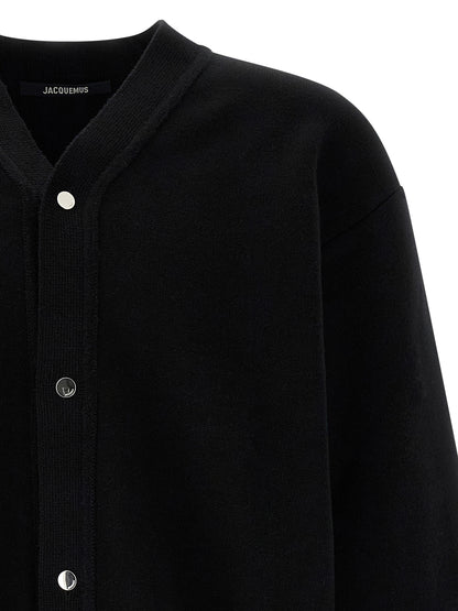 Jacquemus Le Cardigan Doppio Knitwear for Men — Black