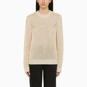 Isabel Marant ecru crew‑neck jumper — recycled polyester knit