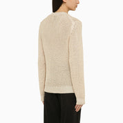 Isabel Marant ecru crew‑neck jumper — recycled polyester knit