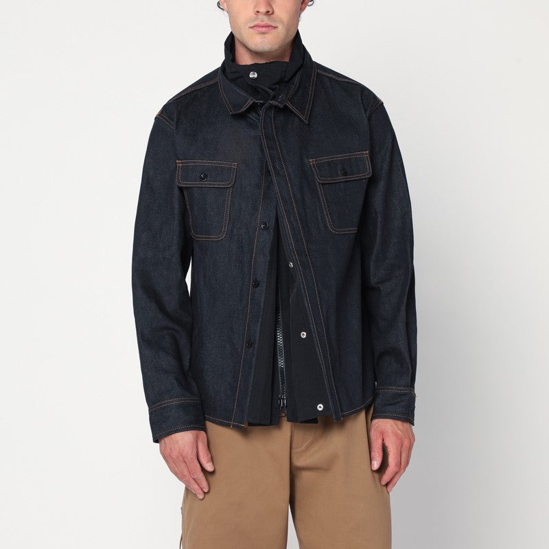 Sacai dark blue denim shirt with pockets