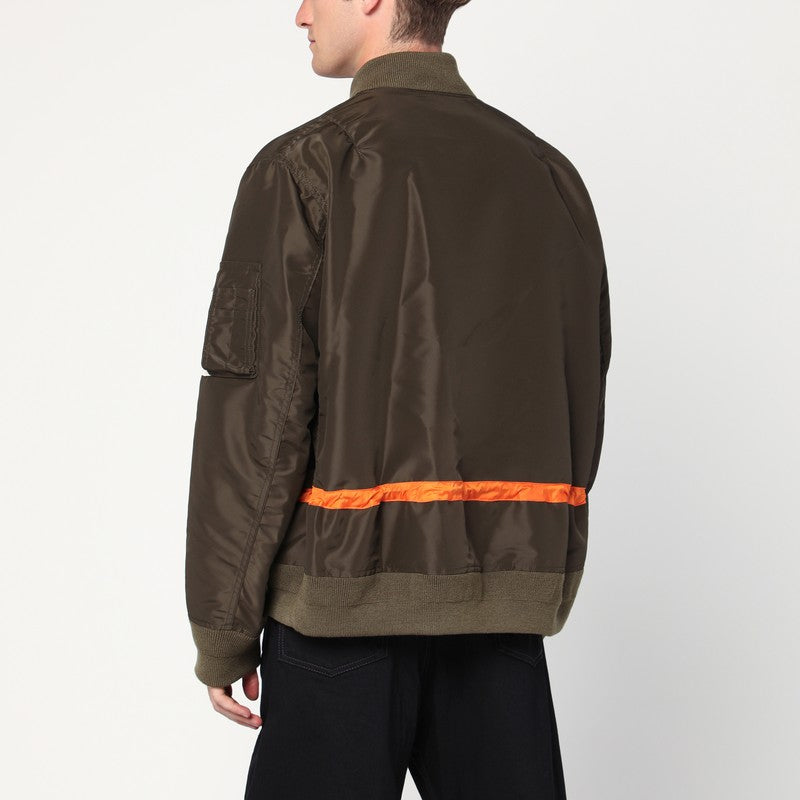 Sacai Khaki Green Nylon Twill Jacket
