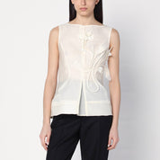 Ivory Silk & Wool Top — MKDT Studio Atelier Tami