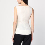 Ivory Silk & Wool Top — MKDT Studio Atelier Tami