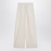 MKDT STUDIO Pantalon large écru en coton