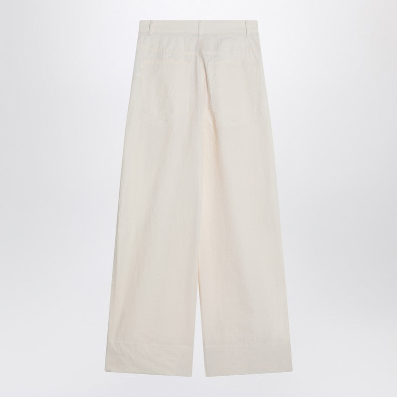 MKDT STUDIO Pantalon large écru en coton