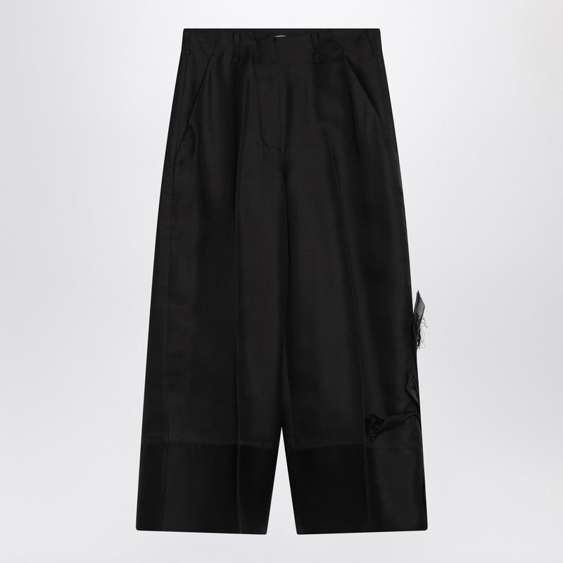MKDT Studio Atelier Pasa black trousers in silk and wool