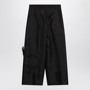 MKDT Studio Atelier Pasa black trousers in silk and wool