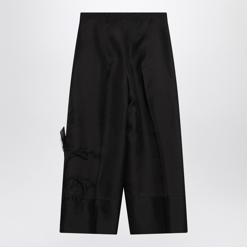 MKDT Studio Atelier Pasa black trousers in silk and wool