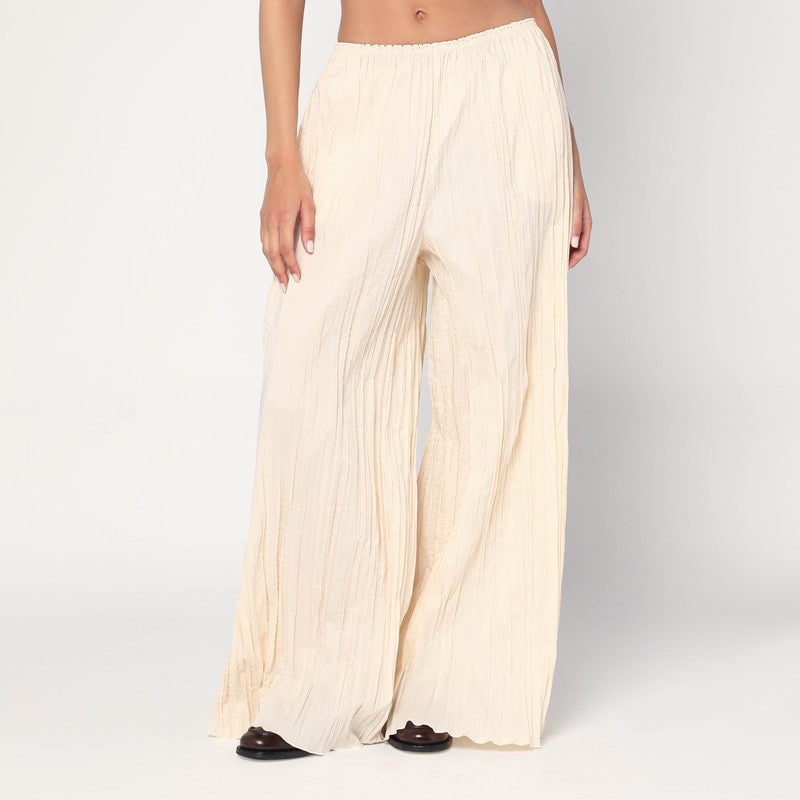 Ivory Pleated Trousers — MKDT STUDIO Pinola-atelier