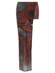 Jean Paul Gaultier The Red Blurry Roses Skort