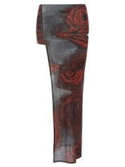 Jean Paul Gaultier The Red Blurry Roses Skort