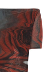 Jean Paul Gaultier The Red Blurry Roses Skort