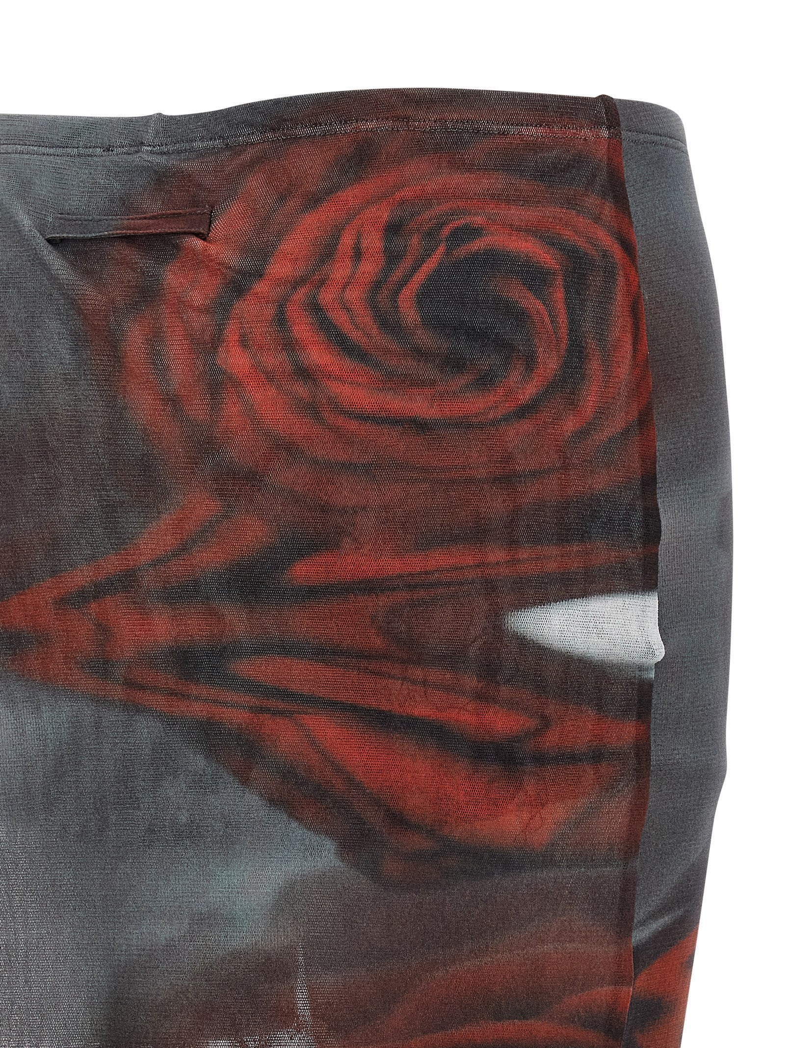 Jean Paul Gaultier The Red Blurry Roses Skort
