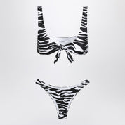 Zebra Two‑Piece Bikini — Black & White by The Attico
