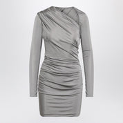 The Attico Draped grey mini dress