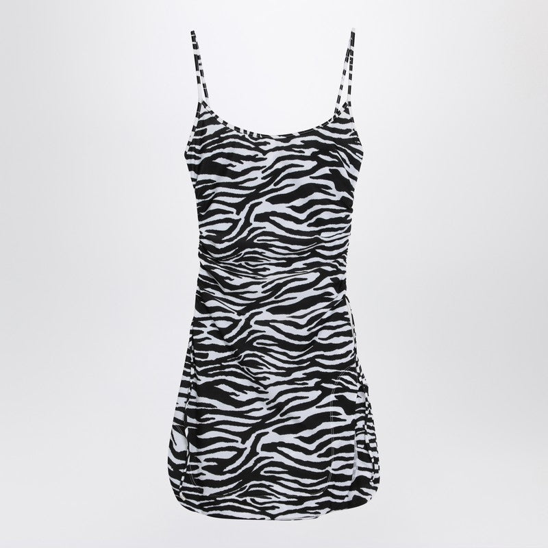 Zebra beach cover-up in stretch fabric