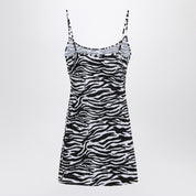 Zebra beach cover-up in stretch fabric