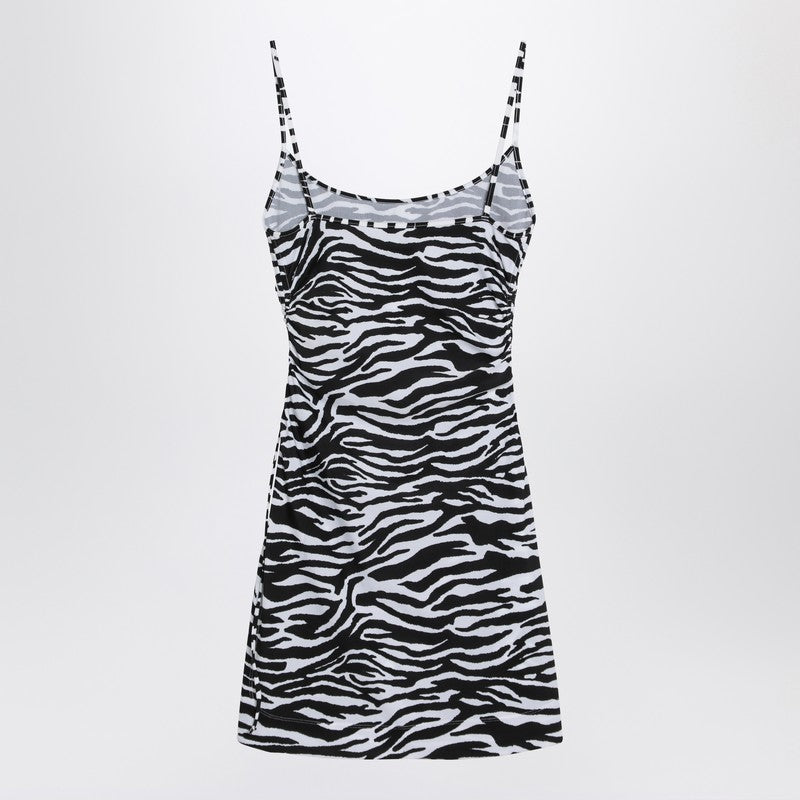 Zebra beach cover-up in stretch fabric