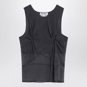 The Attico Gray silk tank top