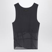 The Attico Gray silk tank top