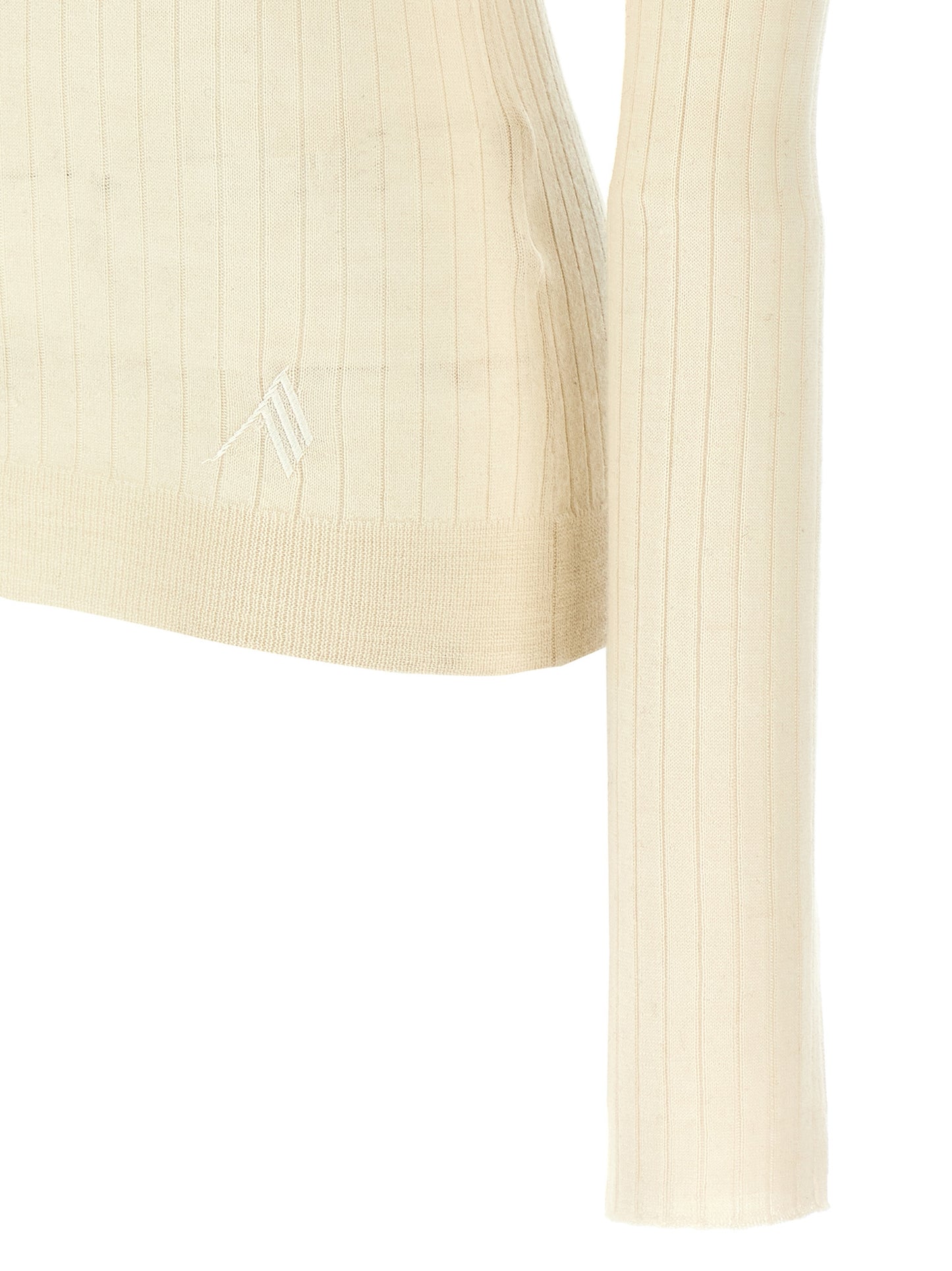 The Attico Ribbed Sweater — White Cashmere Knitwear