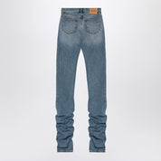 The Attico Sky blue jeans with long leg curled hem