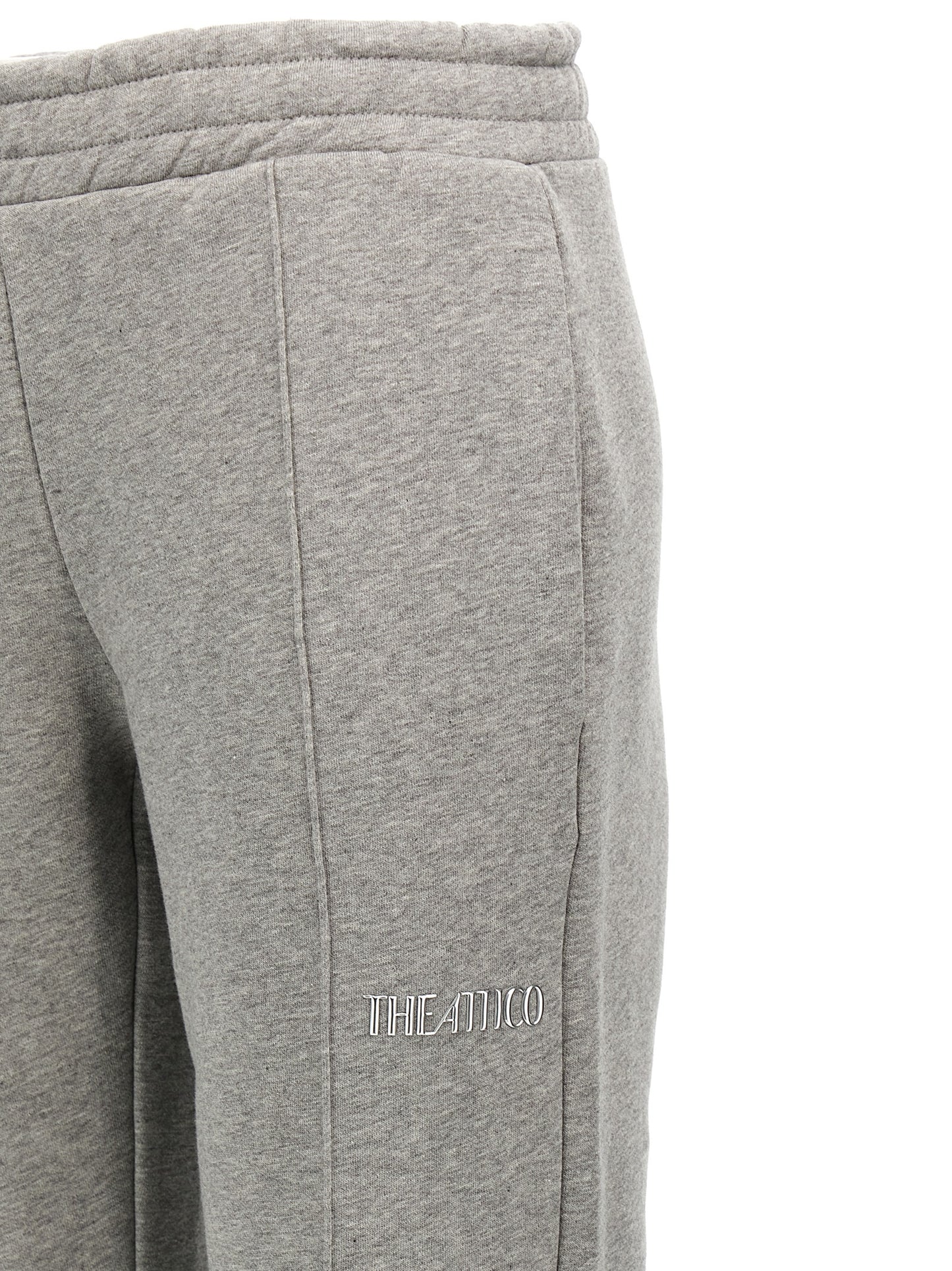 The Attico Logo Joggers – Gray Trousers for Women