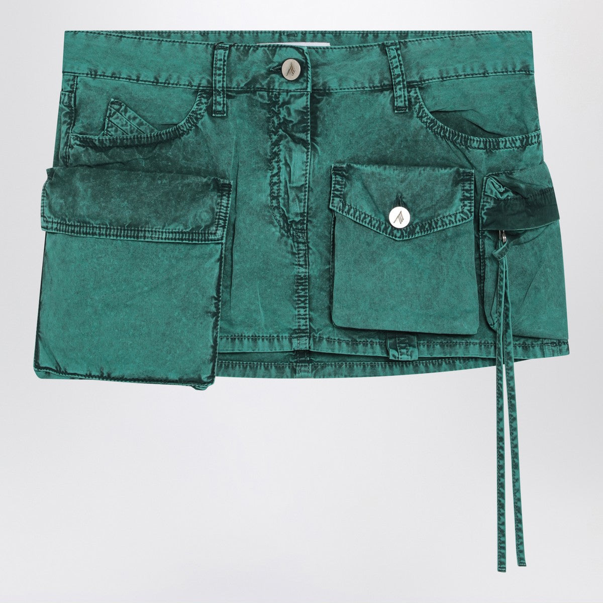 The Attico Fay green cargo miniskirt