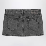 The Attico black denim mini skirt
