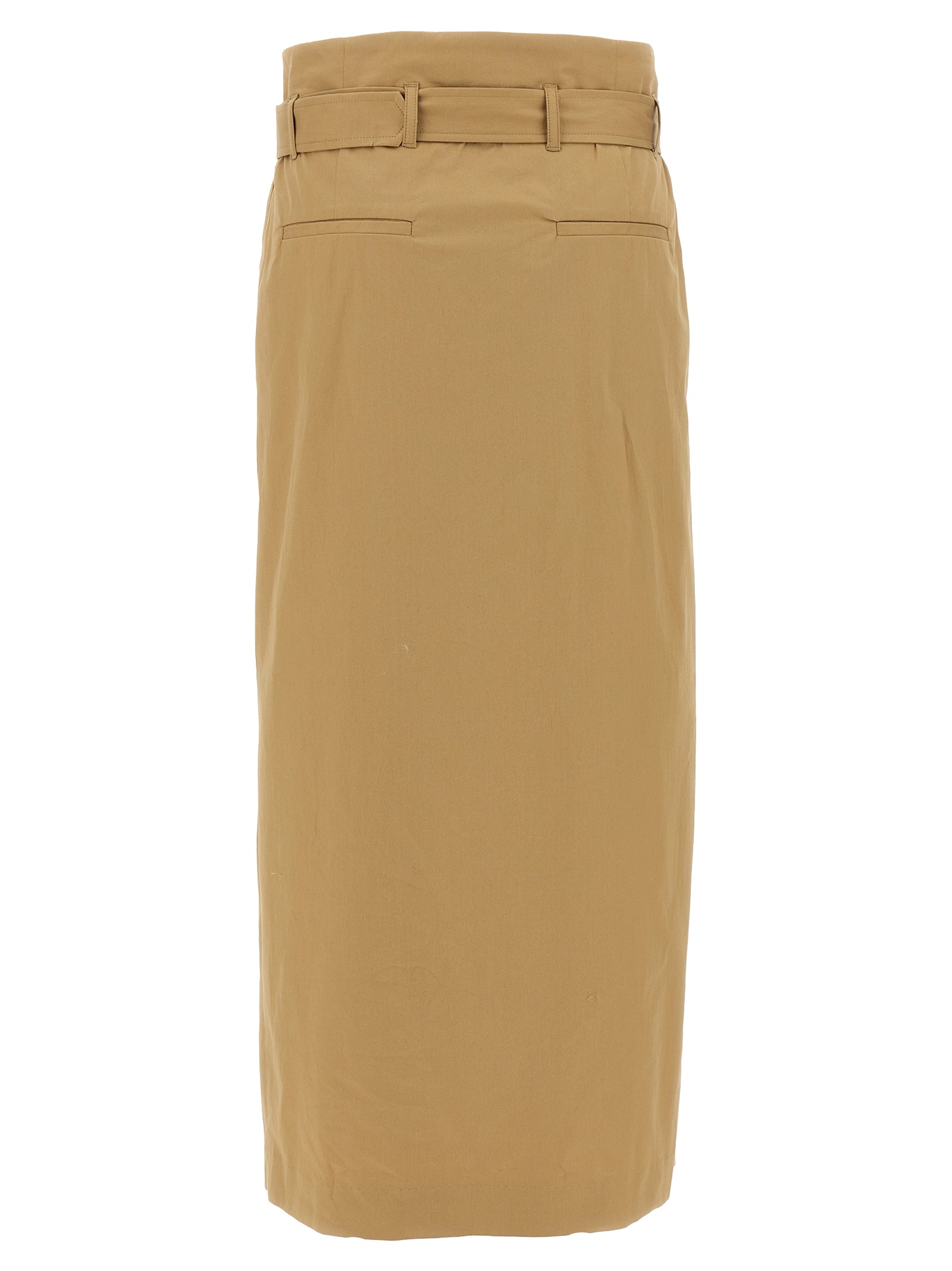 Dries Van Noten Seaches Long Skirt — Beige Cotton