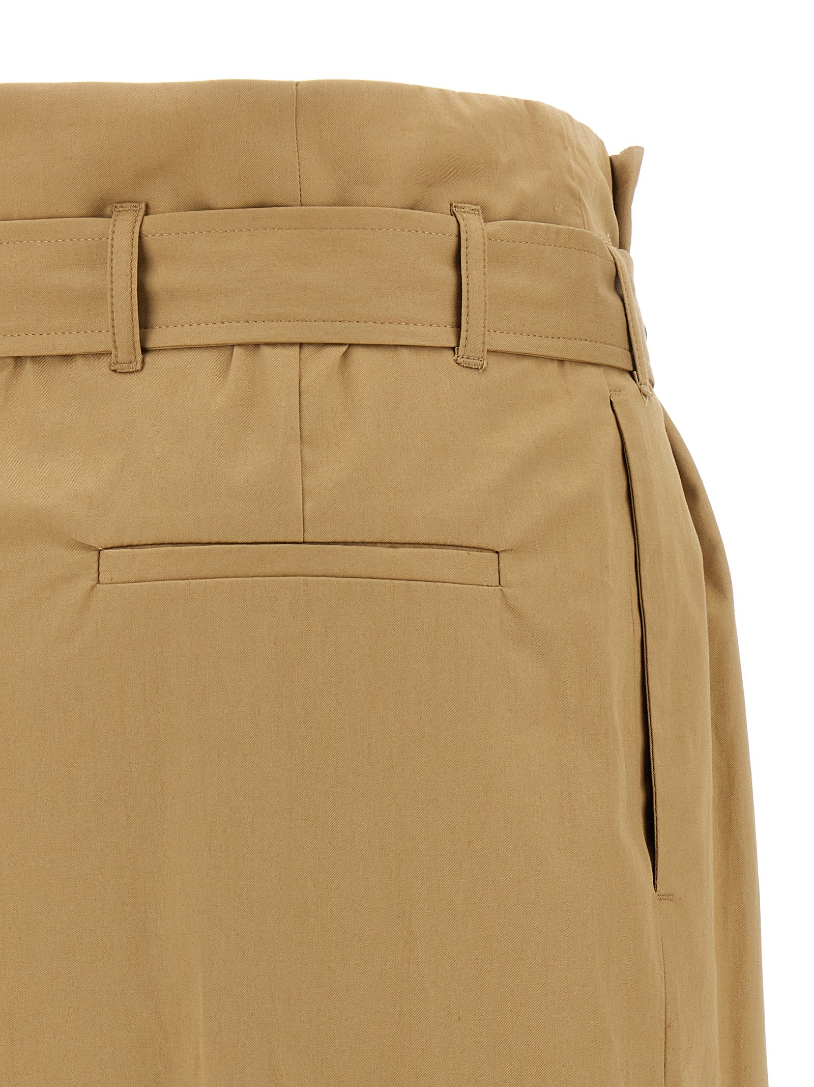Dries Van Noten Seaches Long Skirt — Beige Cotton