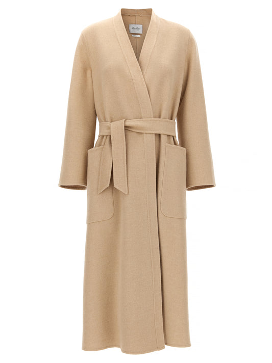 Max Mara Vezzoso Coat — Long Camel Wrap Coat