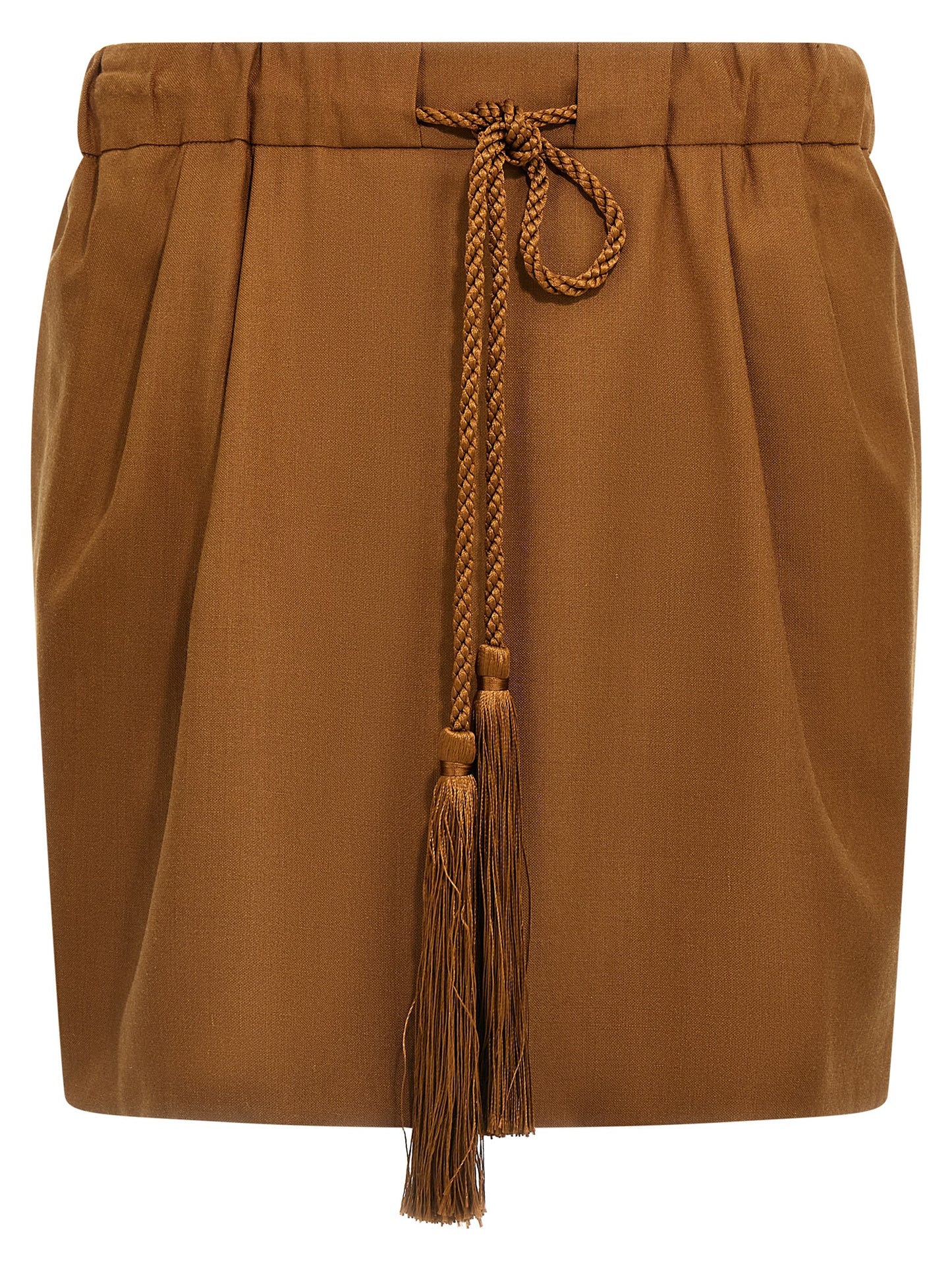 Max Mara Tabarin Skirt — Mohair Mini Skirt (Brown)