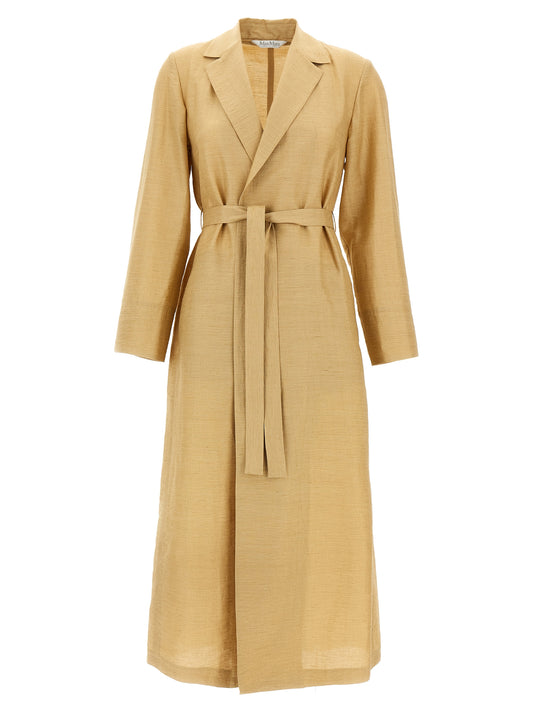 Max Mara Meandro Coat – Linen Wrap Coat for Women