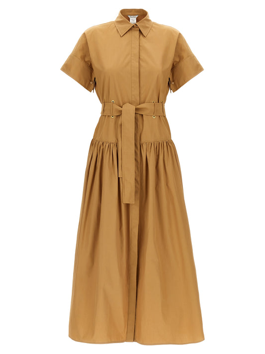 Max Mara Agoario Dress — Beige Midi Shirt Dress