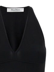 Max Mara Armida1234 Top — Black Stretch V‑Neck
