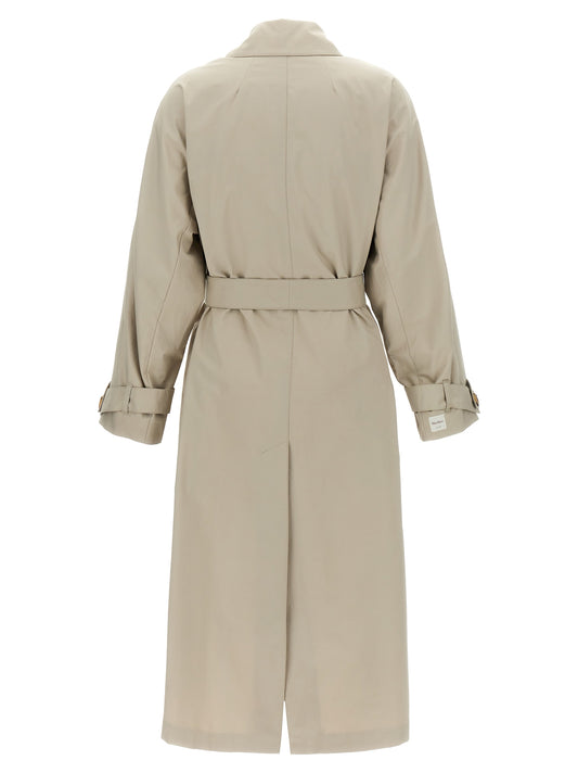 Max Mara The Cube Strench Trench Coat — Gray Coats