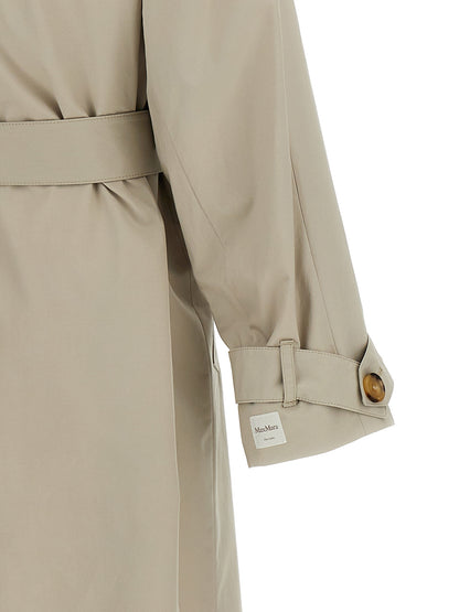 Max Mara The Cube Strench Trench Coat — Gray Coats