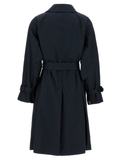Max Mara The Cube Trench Coat — Blue Cotton Blend (Women)