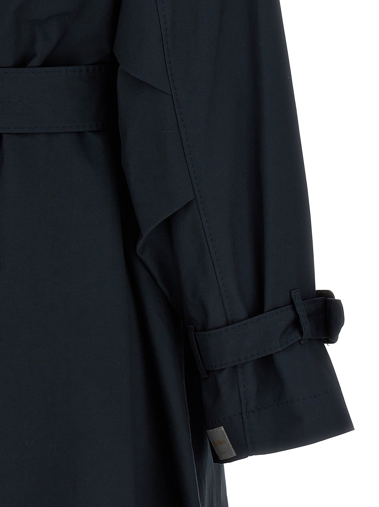 Max Mara The Cube Trench Coat — Blue Cotton Blend (Women)