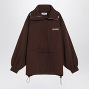 Brown cotton sweatshirt with logo — The Attico