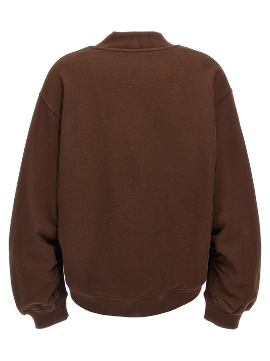 The Attico 3D Logo Sweatshirt — Brown Topwear